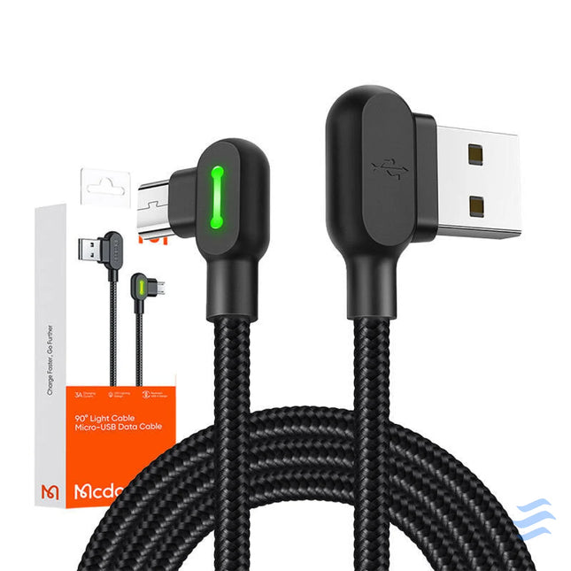 USB to Micro USB Cable Mcdodo CA 5280 LED 3m (Black) USB to Micro USB