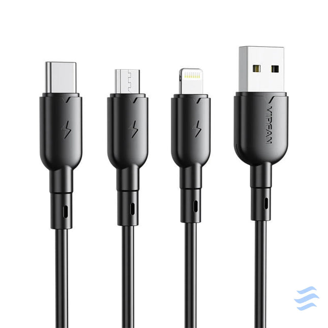 USB to Micro USB cable VFAN Colorful X11 3A 1m (black) USB to Micro USB