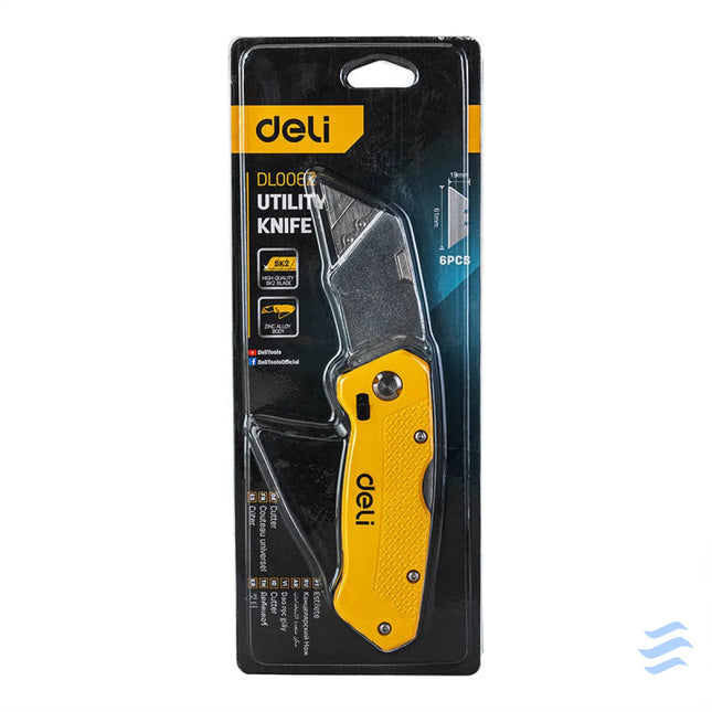 Utility Knife Deli Tools EDL006Z (yellow) Cutting tools
