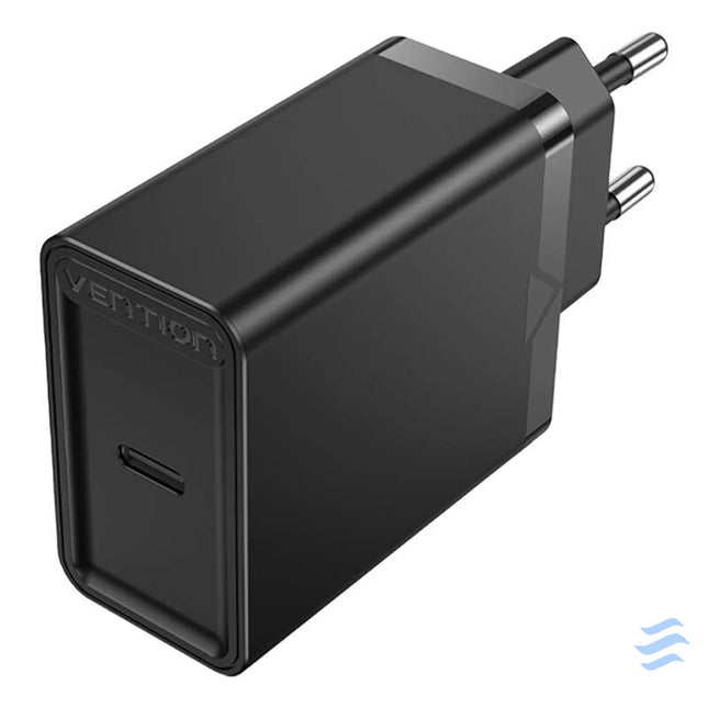Vention FAIB0 EU USB C 30W wall charger (black) mains chargers