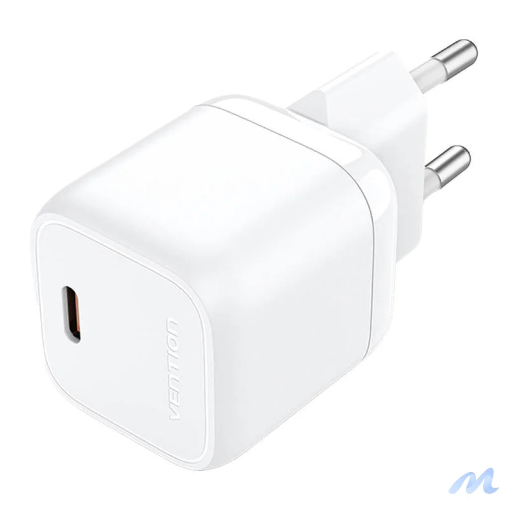 Vention FAKW0-EU USB-C GaN power charger (30W) (white)