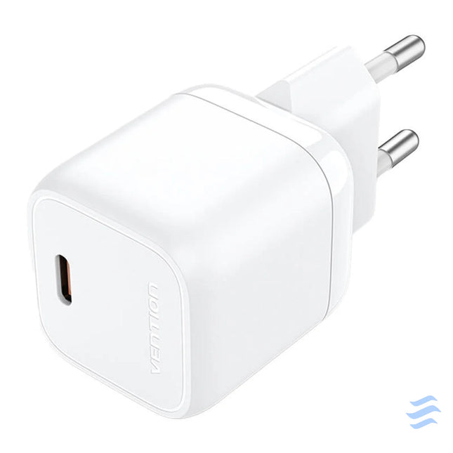 Vention FAKW0 EU USB C GaN power charger (30W) (white) mains chargers