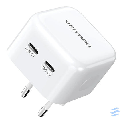 Vention FBPW0 EU USB(C + C) GaN (35W/35W) mains charger (white) mains chargers