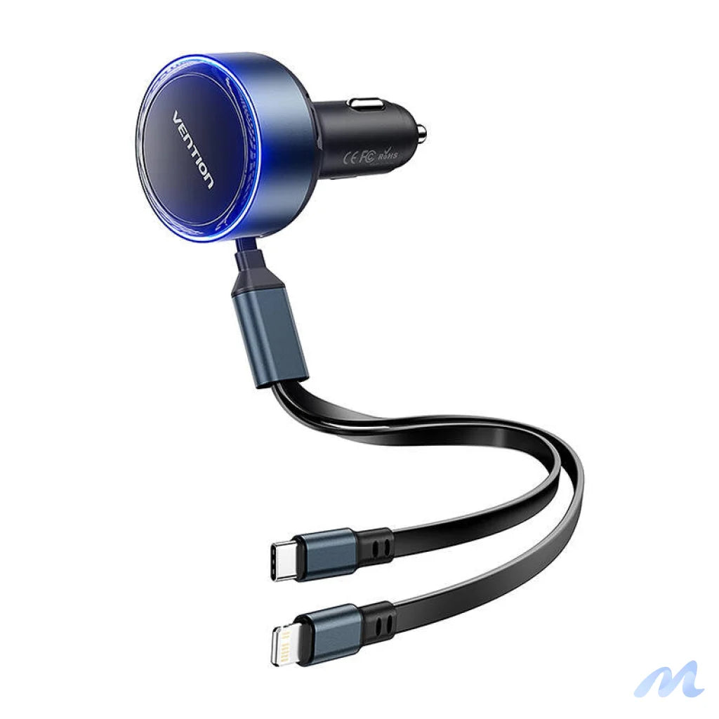 Vention FFOB0 USB-C car charger + USB-C/Lightning 30W cable