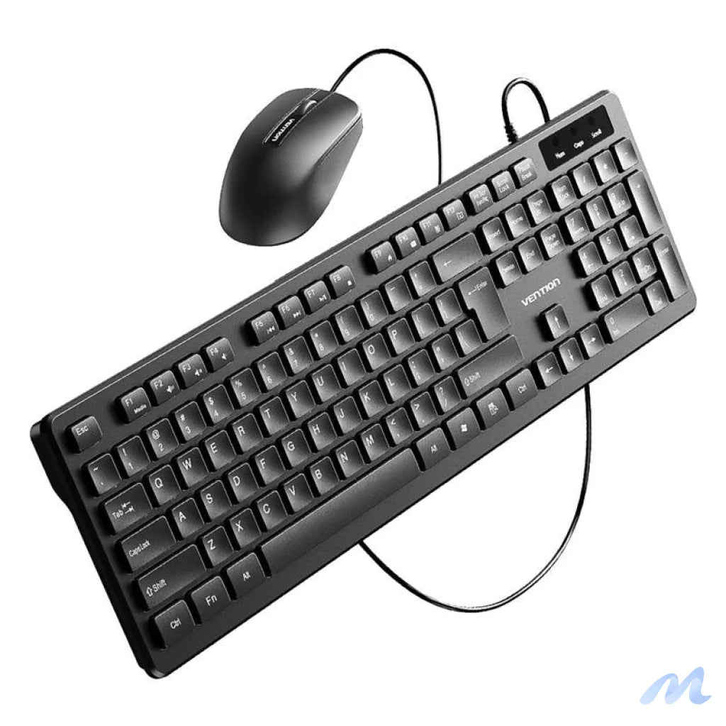 Vention KTCB0-EN Wired Keyboard + Mouse + Mouse Pad Set (Black)