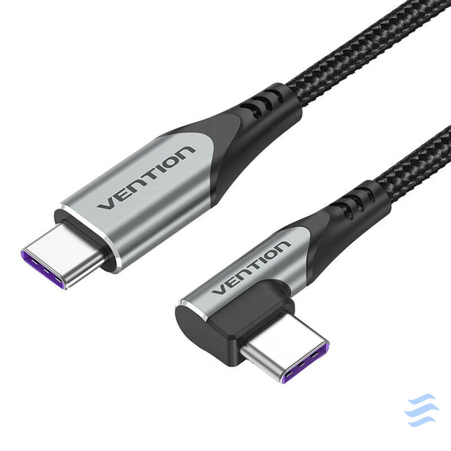 Vention TAKHF USB C to USB C 5A angle cable (gray) USB C to USB C
