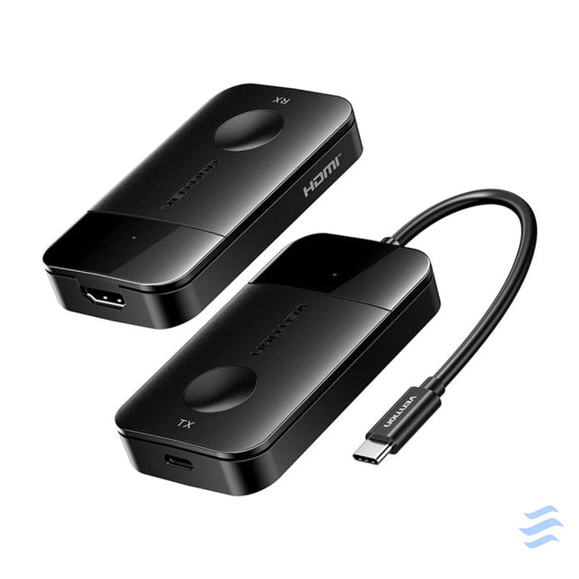 Vention USB C to HDMI wireless transmitter/receiver 0.15m (black) Adapters connectors and converters