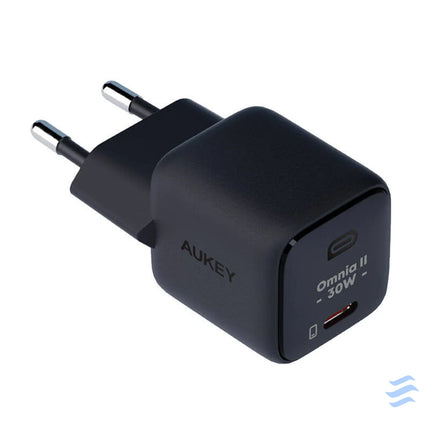 Wall Charger Aukey PA B1L,USB C 30W (black) mains chargers