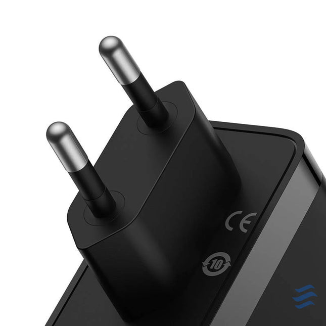 Wall charger Baseus GaN5 Pro 2xUSB C + USB 140W (black) mains chargers