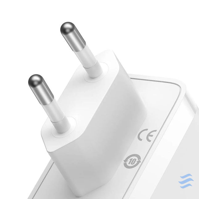 Wall charger Baseus GaN5 Pro 2xUSB C + USB 140W (white) mains chargers