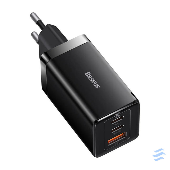Wall charger Baseus GaN5 Pro 2xUSB C + USB 65W (black) mains chargers