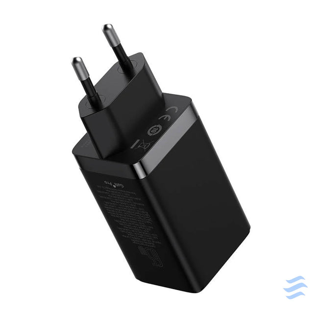 Wall charger Baseus GaN5 Pro 2xUSB C + USB 65W (black) mains chargers