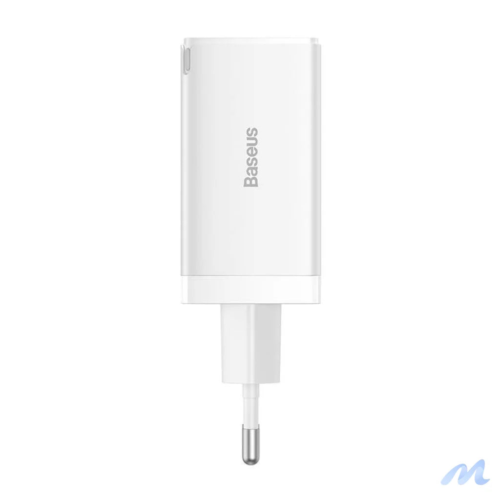 Wall charger Baseus GaN5 Pro 2xUSB-C + USB, 65W (white)