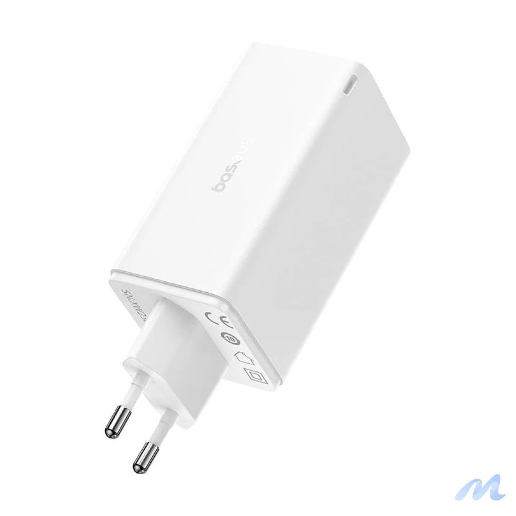 Wall charger Baseus GaN6 Pro 2xUSB-C + 2xUSB, 100W (white)