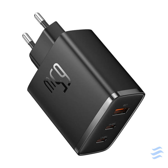 Wall charger Baseus OS Cube Pro 2xUSB C + USB 65W (black) mains chargers