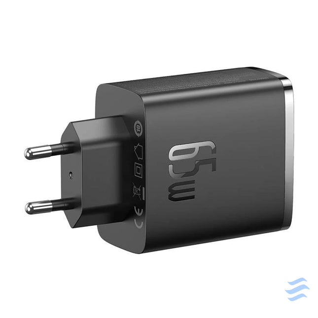Wall charger Baseus OS Cube Pro 2xUSB C + USB 65W (black) mains chargers