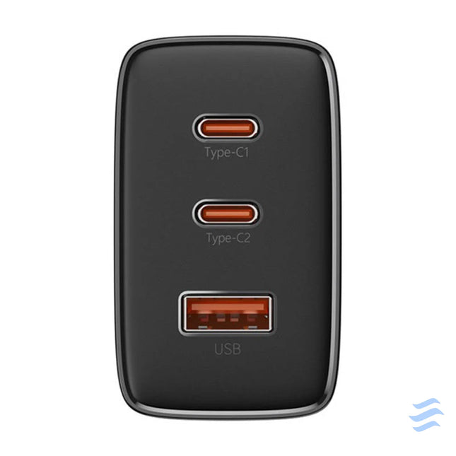 Wall charger Baseus OS Cube Pro 2xUSB C + USB 65W (black) mains chargers