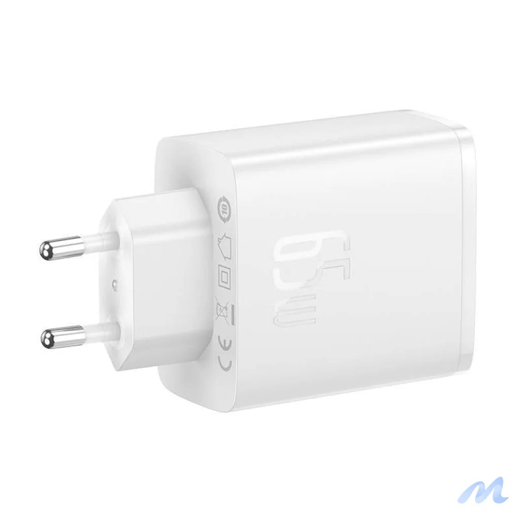 Wall charger Baseus OS-Cube Pro 2xUSB-C + USB, 65W (white)