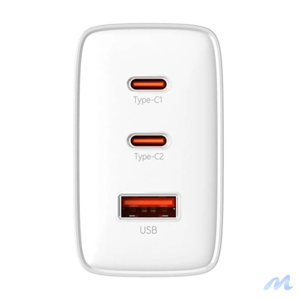 Wall charger Baseus OS-Cube Pro 2xUSB-C + USB, 65W (white)