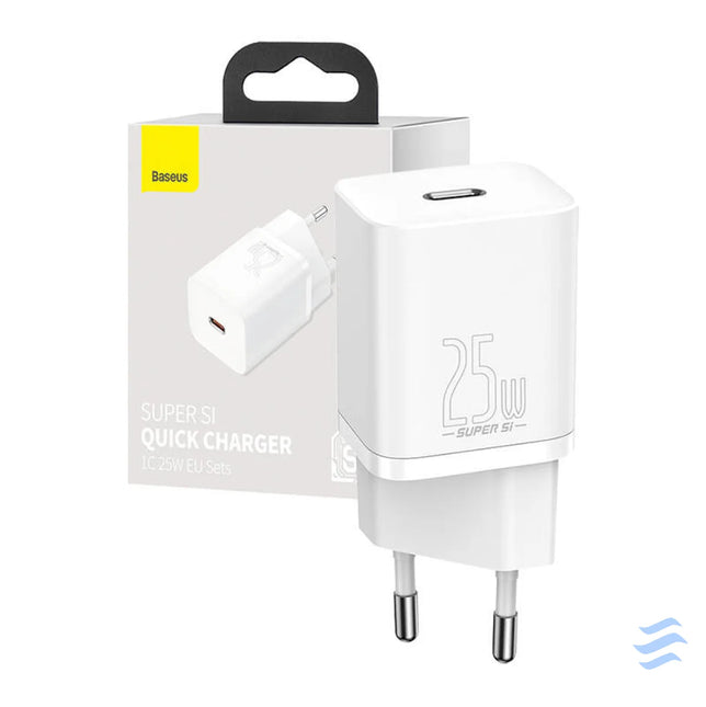 Wall charger Baseus Super Si Quick Charger 1C 25W (white) mains chargers