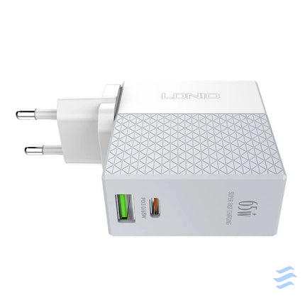 Wall charger LDNIO A2620C USB USB C 65W + USB C USB C cable mains chargers