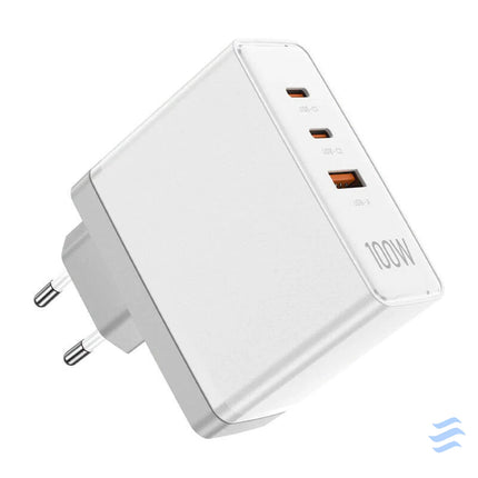 Wall charger Vention FEGW0 EU 2xUSB C USB A 100W/100W/30W GaN (white) mains chargers