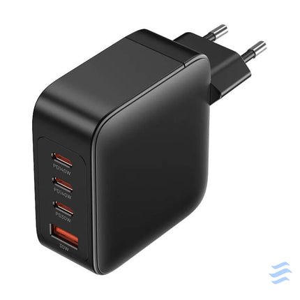 Wall charger Vention FEIB0 EU 3xUSB C USB A 140W/140W/30W/18W GaN (czarna) mains chargers