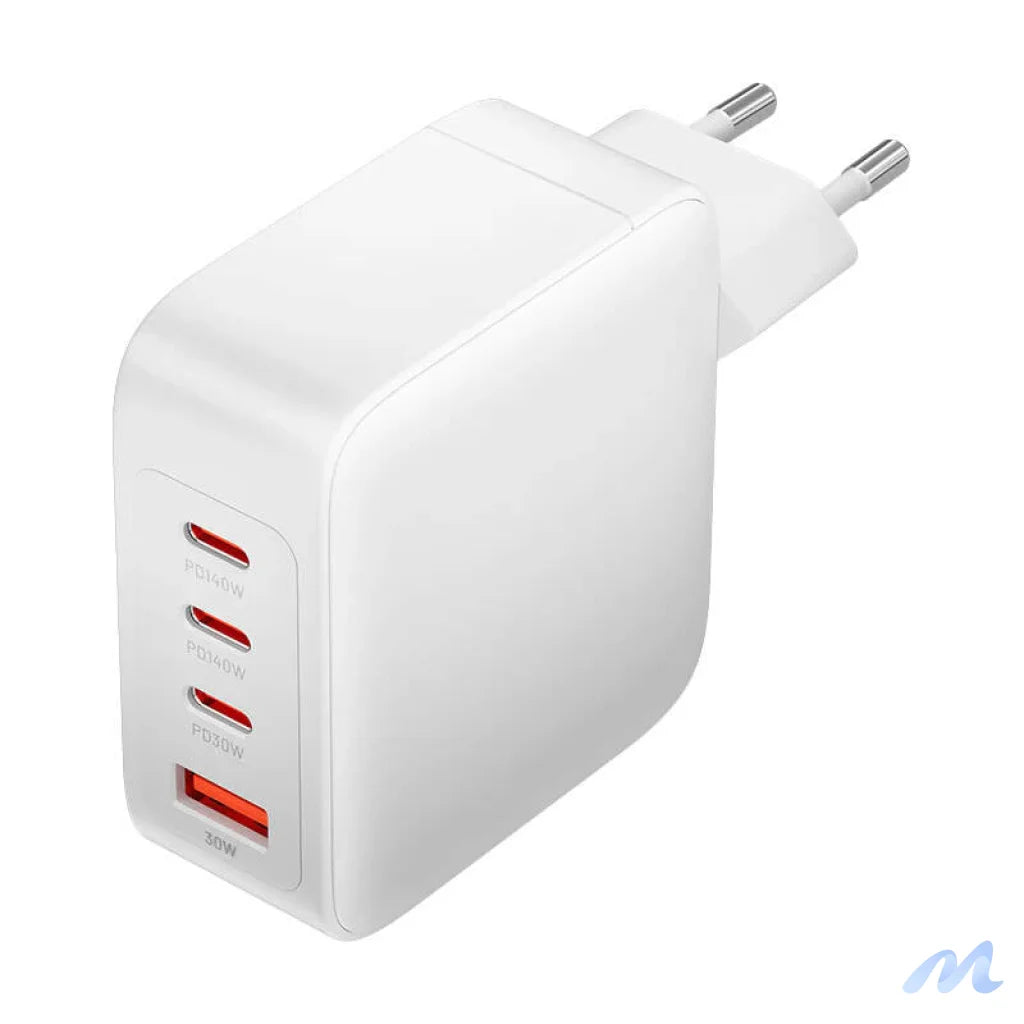 Wall charger, Vention, FEIW0-EU,  3xUSB-C, USB- A, 140W/140W/30W/18W, GaN (white)
