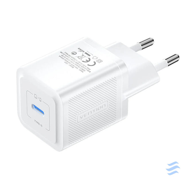 Wall charger Vention FEPW0 EU USB C 20W GaN (white) mains chargers