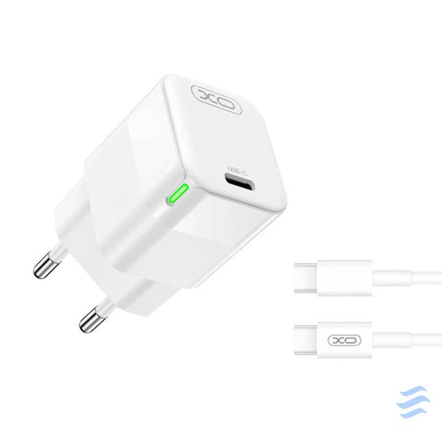 Wall charger XO CE06 30W USB C with cable UBS C mains chargers