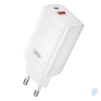 Wall charger XO CE17 65W 1x USB C 1x USB A mains chargers