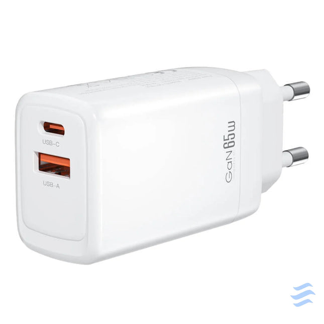 Wall charger XO CE17 65W 1x USB C 1x USB A mains chargers