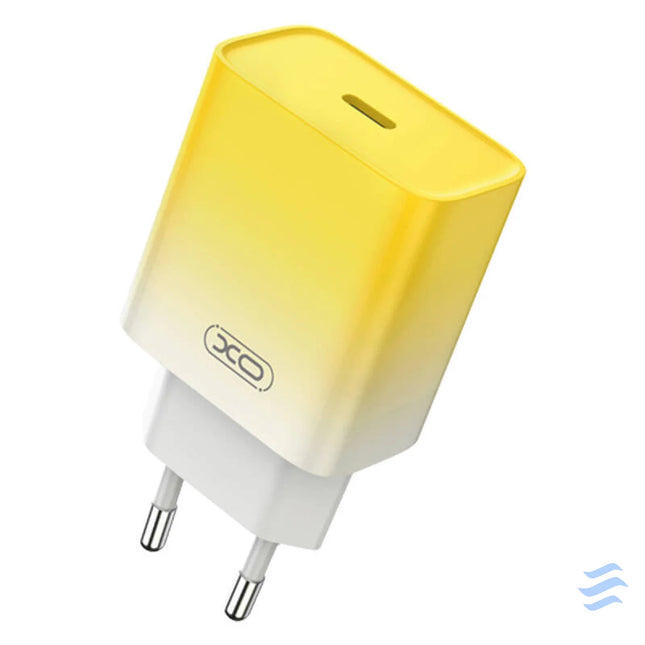 Wall charger XO CE18 USB C PD30W (yellow) mains chargers