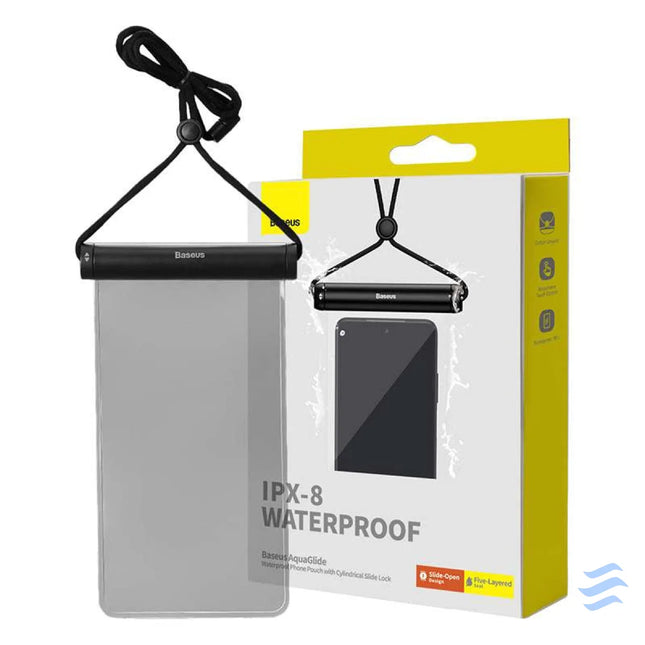 Waterproof phone case Baseus AquaGlide with Cylindrical Slide Lock (black) Waterproof cases