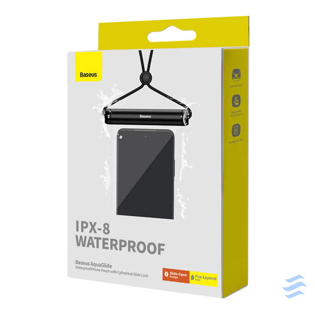 Waterproof phone case Baseus AquaGlide with Cylindrical Slide Lock (black) Waterproof cases