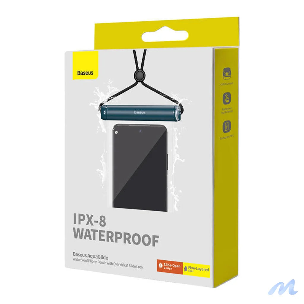 Waterproof phone case Baseus AquaGlide with Cylindrical Slide Lock (blue)