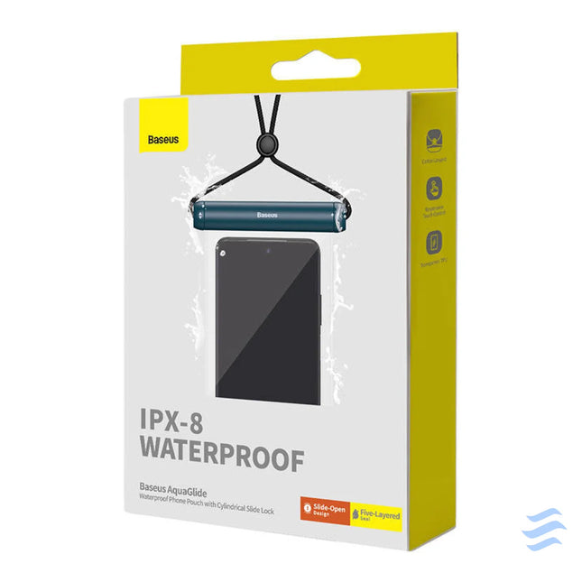 Waterproof phone case Baseus AquaGlide with Cylindrical Slide Lock (blue) Waterproof cases