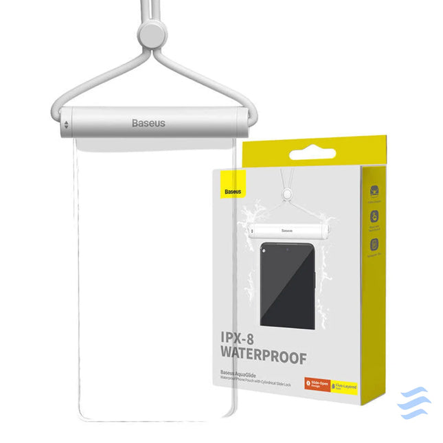 Waterproof phone case Baseus AquaGlide with Cylindrical Slide Lock (white) Waterproof cases