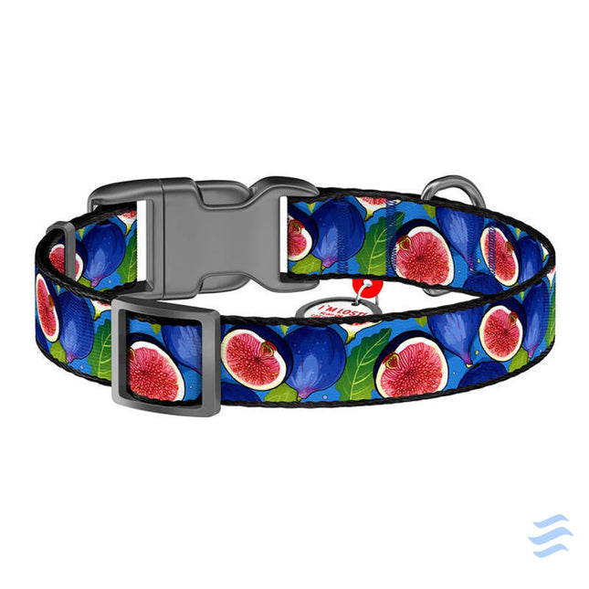 Waudog ’Fig’ nylon dog collar with QR code size XL Walking and transportation