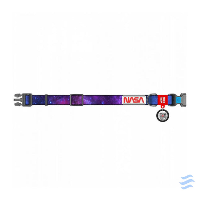 Waudog ’NASA21’’ nylon dog collar with QR code size M width 20 mm Walking and transportation