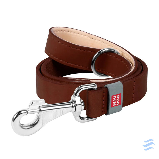 WAUDOG natural leather dog leash 20 mm wide 122 cm long brown Walking and transportation