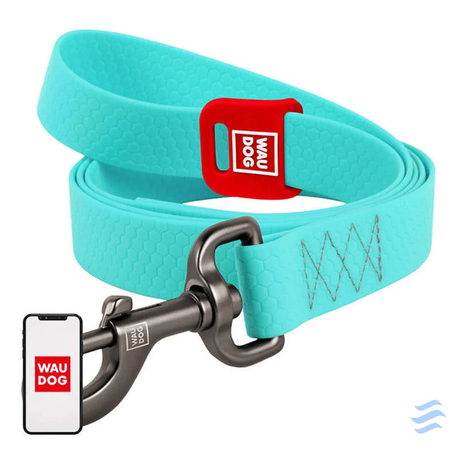 WAUDOG waterproof dog leash 20mm wide 183 cm long blue Walking and transportation