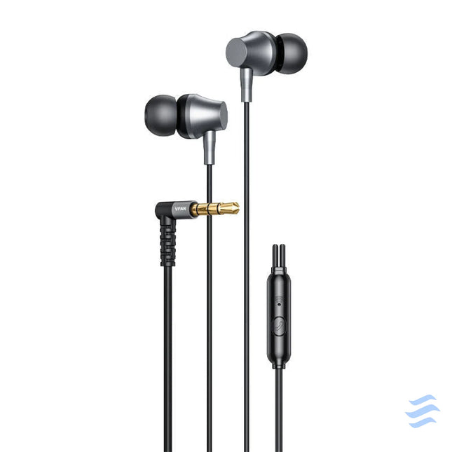 Wired in ear headphones VFAN M17 3.5mm jack (black) Wired