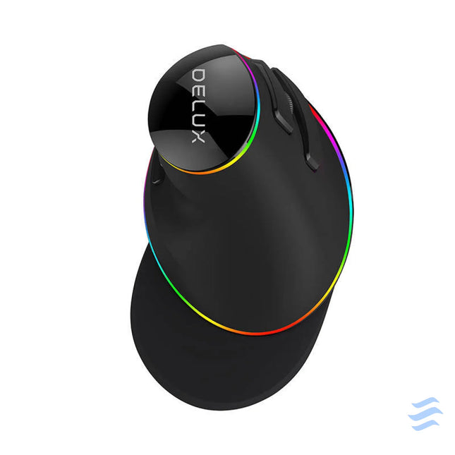 Wired Vertical Mouse Delux M618Plus 4000DPI RGB Vertical mice