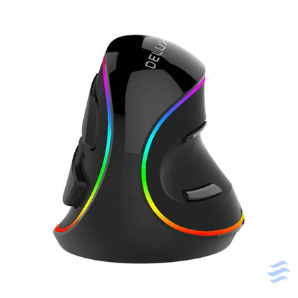 Wired Vertical Mouse Delux M618Plus 4000DPI RGB Vertical mice