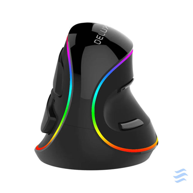 Wired Vertical Mouse Delux M618Plus 4000DPI RGB Vertical mice