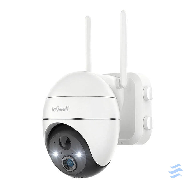 Wireless 3MP WiFi outdoor camera ieGeek ZS GX1S white 5200mAh IP cameras