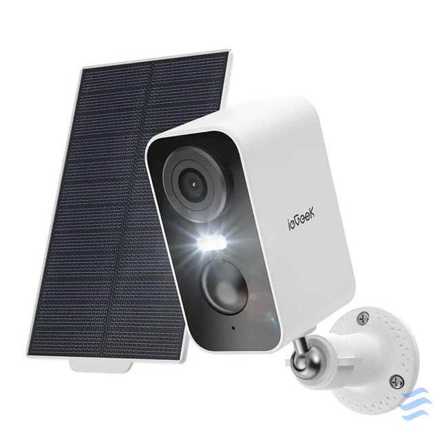 Wireless 3MP WiFi outdoor camera ieGeek ZS GX3S white with solar panel IP cameras
