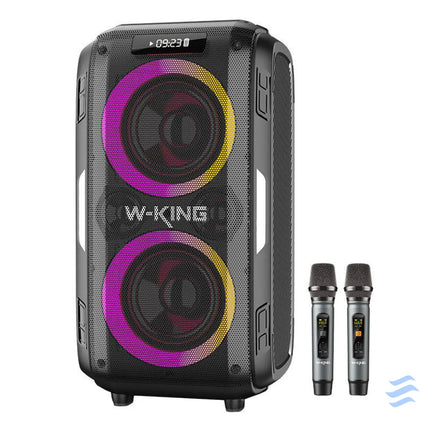 Wireless Bluetooth Speaker W KING T9 Pro 120W + 2 microphones (black) Bluetooth portable speakers