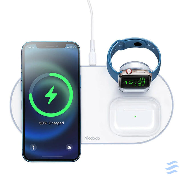Wireless Charger Mcdodo CH 7060 3 in 1 15W (mobile/TWS/Apple watch) (white) Car chargers